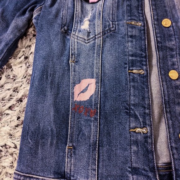 Colourful Graffiti Guess Denim Streetwear Jacket - Picture 7 of 15